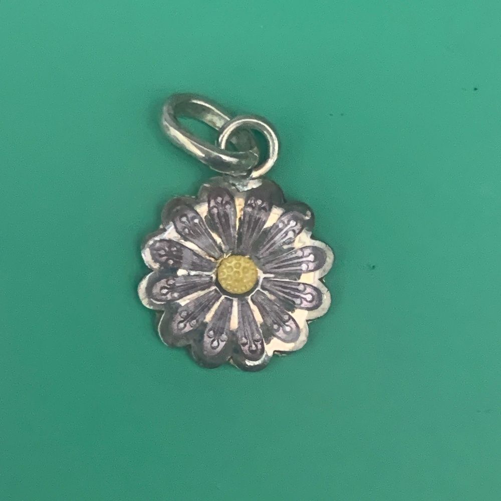 .925 Purple Daisy Sterling Silver Jewelry Charm #garden #vintage